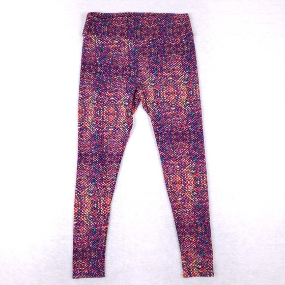 LuLaRoe Tall & Curvy Leggings Multicolor Abstract Pixel Knit Print - Picture 1 of 8